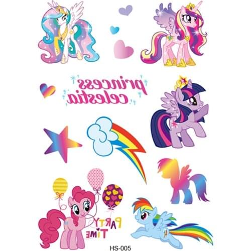 My little pony tattoo Set Face Temporary Tattoo Child Tattoo Sticker Body Tatoo for Kids Cute Tattoo Children Tattoos