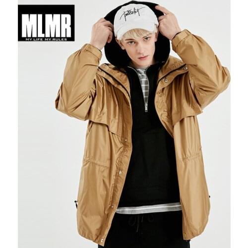 JackJones Mens Mid-length Printed Hooded Trench Coat |219121538