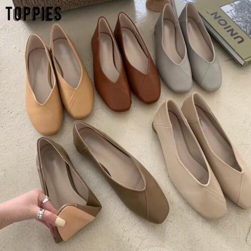 Toppies 2020 ladies shoes summer flat shoes women faux leather elegant office zapatos mujer