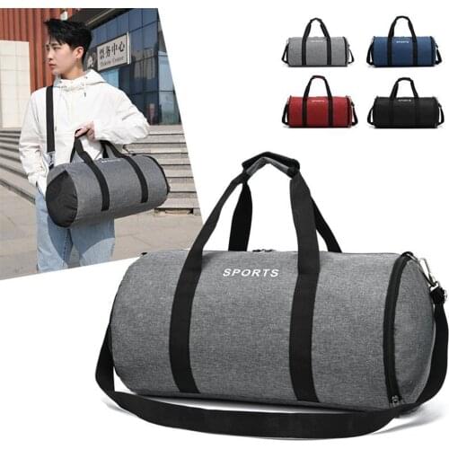 Outdoor Waterproof Nylon Sports Gym Bags Men Women Training Fitness Travel Handbag Yoga Mat Sport With Shoes Compartment X321A