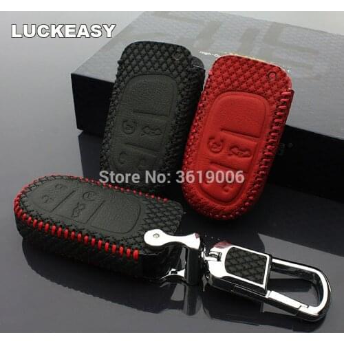 LUCKEASY For Chrysler 300C High-quality Smart Key Keyless Remote Entry Fob Case Cover with Key Chain