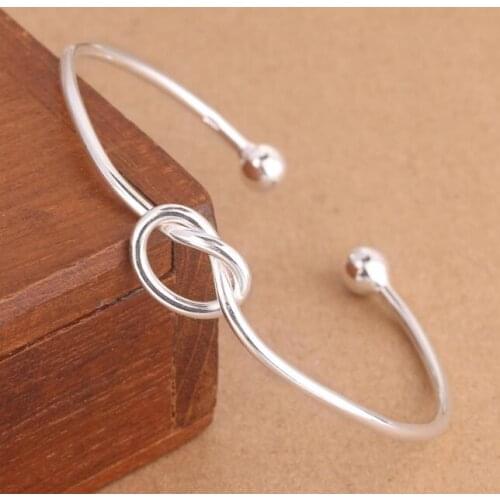 Yiustar Cuff Bangles Open Knot Bangles & Bracelets for Women Accessories Wedding Gifts