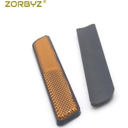 ZORBYZ Motorcycle Amber Front Fork Leg Reflector Cover For Harley Touring lower legs sliders Dyna Glide