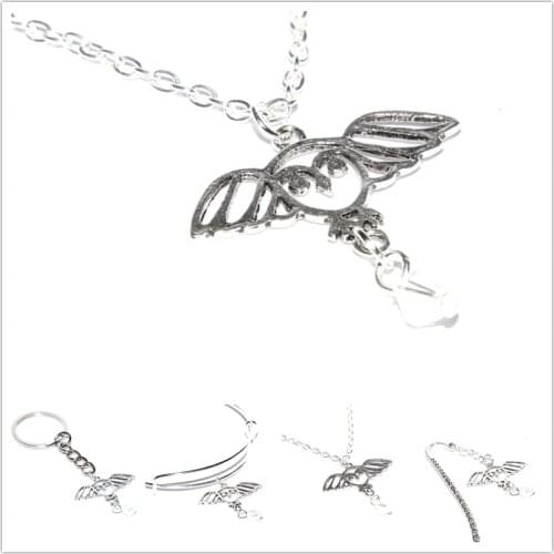 12pcs/lot Labyrinth Necklace Owl Necklace Jareth Necklace Crystal Necklace