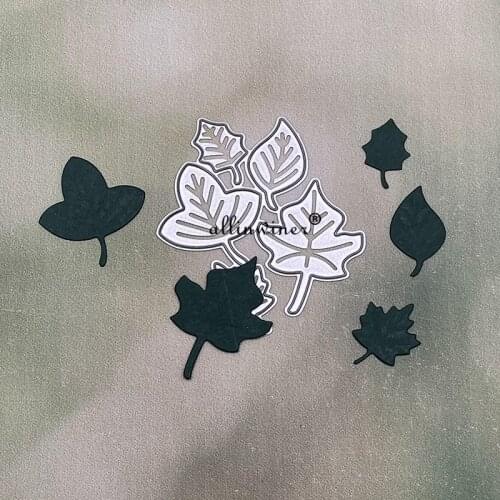 4pcs leaves Metal Cutting Dies Stencils For DIY Scrapbooking Decorative Embossing Handcraft Die Cutting Template