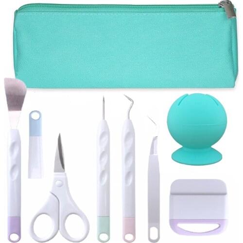 8Pcs/set Vinyl Weeding Tools Set With Vinyl Scrap Collector & Carrying Bag For Cricut/silhouette/siser/oracal 631 651 751 Vinyl