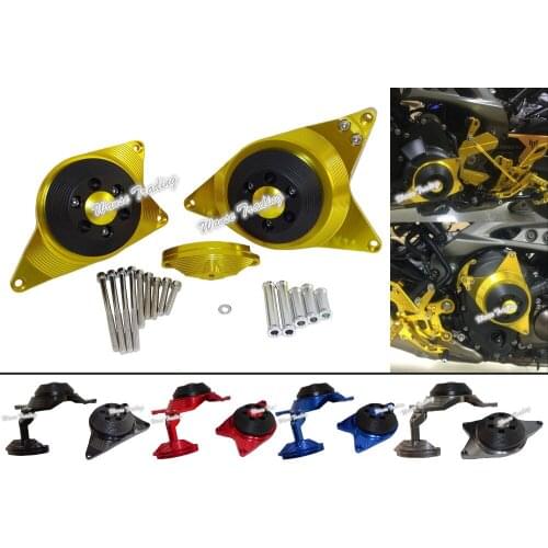 CNC Aluminium Engine Protective + Plug Clutch Protect Cover Right & Left Side For Yamaha MT-09 MT09 2014 2015 2016
