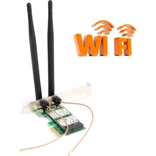 AR9281 Desktop Wireless Wifi PCI-E Card Adapter 300M Double Undetachable Antenna