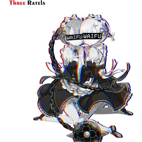 Three Ratels FC519 Rem And Ram Waifu Anime Car Sticker Laptop Decal