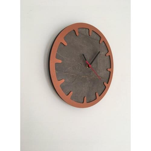 North Designed the Gordian Copper Bar Decorative Wall Clock 30 Cm