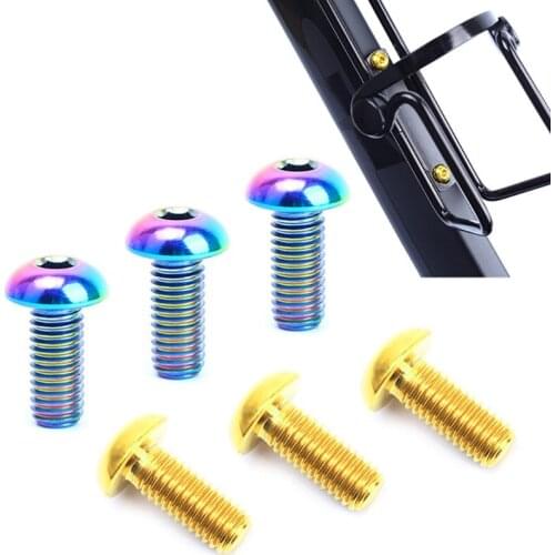RISK 2pcs/Box Road Bike Air Pump Holder M5x12mm MTB Bike Bottle Holder Screw Fixing Bolts Bicycle Bottle Cage Fixing