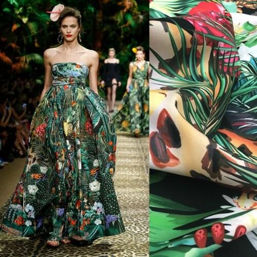 Italy D brand 100% polyester printed fabric womens fashion shirt polyester DIY clothing fabrics cloth for dress per meter