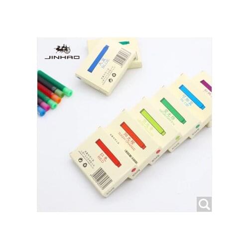 13 Colors for Choose Portable Jinhao Universal Ink Cartridge 25pcs Non-carbon 2.6 Caliber Refills for Fountain Pen