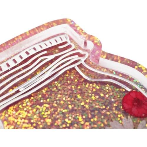 DIY Epoxy Crystal Resin Bottle Container and Stopper Mirror Tray Silicone Mold for Home Decor Epoxy Resin J60E