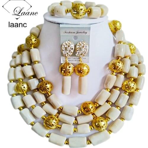 Costume necklace african set white coral jewelry set nigerian traditional wedding set 4RJSQ