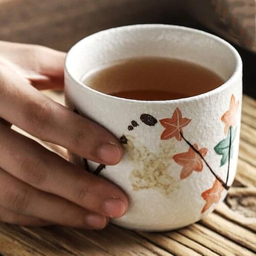 Creative water cup ceramic tea drinking cup milk breakfast cup no handle cup restaurant cooking tableware vintage water mug