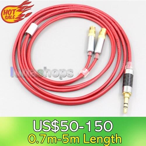 LN006676 4.4mm XLR 2.5mm 3.5mm 99% Pure PCOCC Earphone Cable For HiFiMan HE400 HE5 HE6 HE300 HE4 HE500 HE6