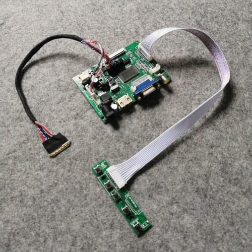 LVDS 40 Pin notebook VGA AV DIY kit Fit N133B6/N133BGE/N134B6 matrix 60Hz WLED LCD monitor controller drive board 1366*768