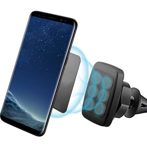 New Black Square Powerful Magnetic Mobile Phone Car Inside Magnetic Air Vent Mount for iPhone 6 6s 7 plus Huawei OnePlus X Vivo