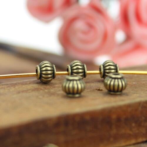 100pcs/lot Metal Charms for Jewelry DIY Making Antique bronze Plated pumpkin Beads Spacer Bead for bracelet
