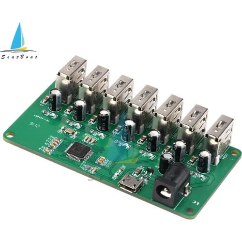 DC 5V USB 2.0 HUB Module 1 to 7-port hub USB Expansion Module High Performance Low Power Consumption Overcurrent Protection