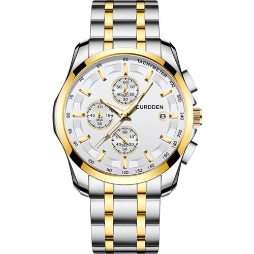 Relogios Masculinos 2021 CURDDEN Brand Luxury New Men Fashion Alloy Band Business Date Quartz Watches Montres de Marque de Luxe