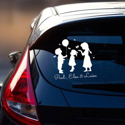 Car sticker Rear Window name Kids Design Vinyl Car Sticker Funny Text Car Decal PW857
