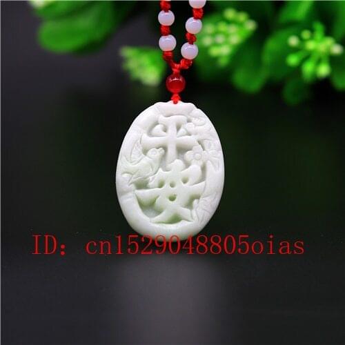 Natural White Chinese Jade Bird Pendant Pigeon Necklace Charm Jewellery Carved Amulet Fashion Gifts for Women Men
