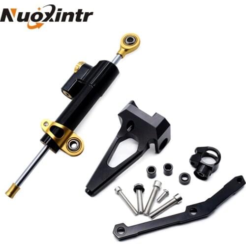 Nuoxintr Aluminum Motorcycle Steering Stabilize Damper Bracket Mount Kit For Yamaha MT-09 13-17 MT09 FZ09