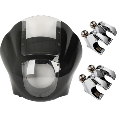 Motorcycle Quarter Head Fairing&Windshield W/Black 49mm Fork Clamp For Harley Sportster XL883 1200 Dyna Street Fat Bob