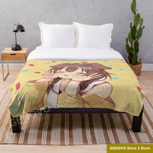 Korone vtuber hololive anime girl Blanket Print on Demand Decorative Sherpa Blankets for Sofa bed Gift