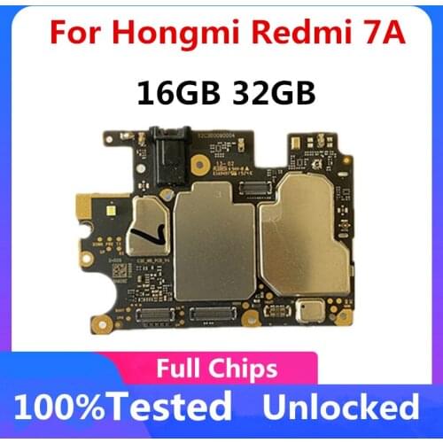 Original Unlock For Xiaomi Redmi hongmi 7A Motherboard 16gb 32gb For Hongmi Redmi 7A Logic Board mainboard with full chips