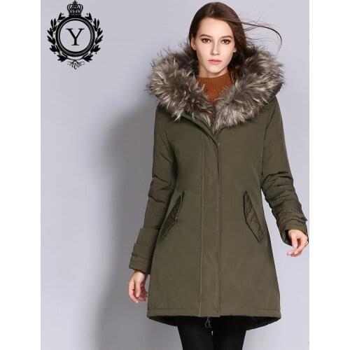 Long Down Parka Jacket Women Fur Coat High Quality Womens Cotton Clothes Thicken 2020 Winter Warm Overcoat Snow Outwear Famale