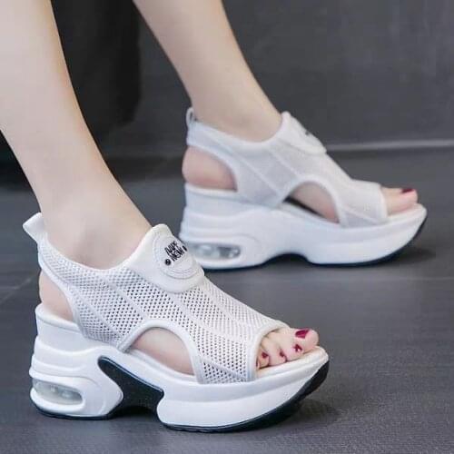 Height Increasing Insole Sports Sandals for Women 2021 Summer New Fashion Roman Style Wedge Platform Internet Hot Sandals