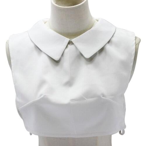 Sitonjwly Pure Doll Fake Collar for Women White Black Tie Vintage Detachable Collar Laple False Collar Top Clothes Accessories
