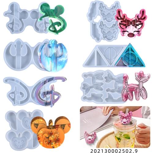 Straw Decor Silicone Mold Handmade Party Supplies Accessories Drinks Straw Resin Molds Diy Craft Tools