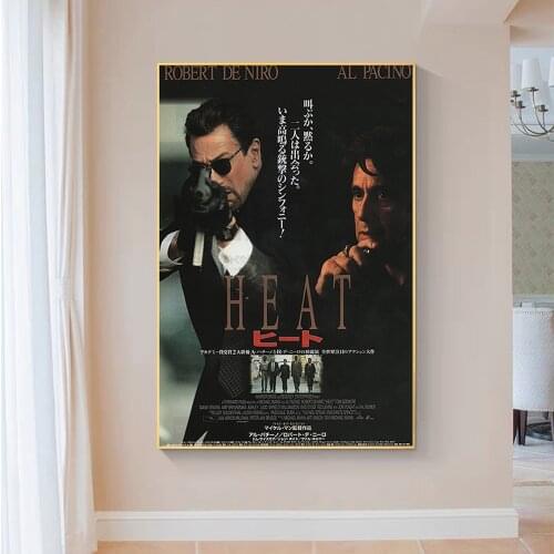 SP107 Silk Cloth Wall Poster Heat 1995 Al Pacino Robert De Niro Japanese chirashi Mini Movie Art Home Decoration Gift