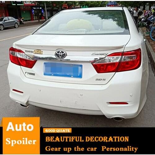 For Toyota Camry Spoiler 2012-2017 High Quality ABS Material Car Rear Wing Primer Color Trunk Rear Spoiler Sport 2013 2014 2015