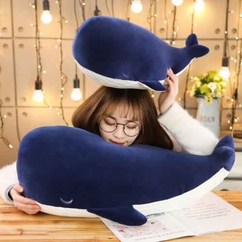 Super Soft Whale Shark Plush Toy Stuffed Sea Animal Big Blue Whale Soft Toy Whale Plush Pillow Kids Toy Childrens birthday gift