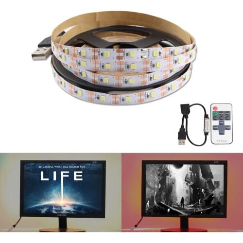 5V 2835 USB Led strip 50CM - 5M 60 Led/m TV Backlight LED Lighting Not waterproof Led tape with 11key controller