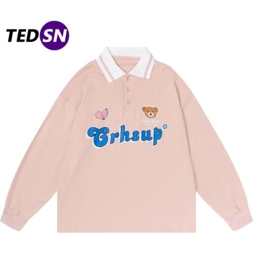 2021SS Hip Hop Vintage Heart Broken Little Bear Hoodie Sweatshirt Cotton Harajuku Sweatshirt Loose Spring Cotton Pullover Men