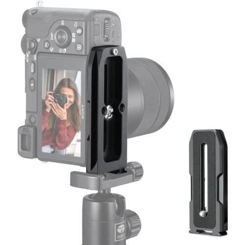 Universal Camera Quick Release Plate Support Horizontal and Vertical Shooting with 1/4 Screw for LED video Light Microphone