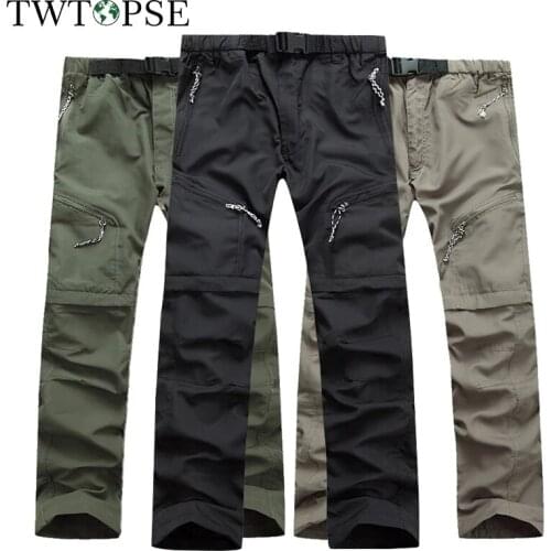 TWTOPSE 2 in 1 Cycling Pants Quick Dry Removable Men Women Outdoor Sport Trousers MTB Bike Bicycle Hiking Climbing Downhill Pant