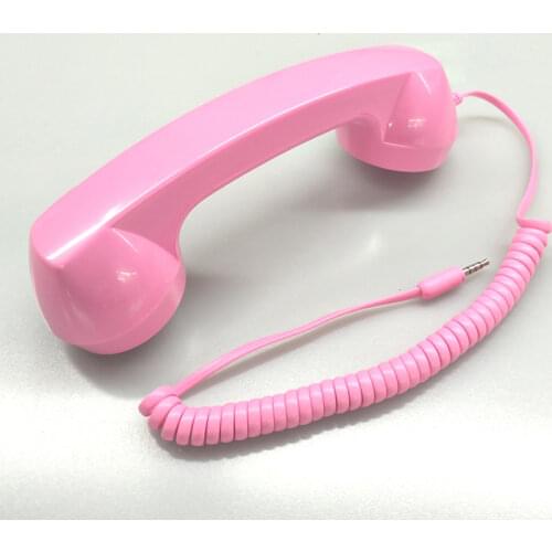 Vintage Retro Telephone Handset Cell Phone Receiver MIC Microphone for Cellphone Smartphone, 3.5 mm Socket, 100cm Cable