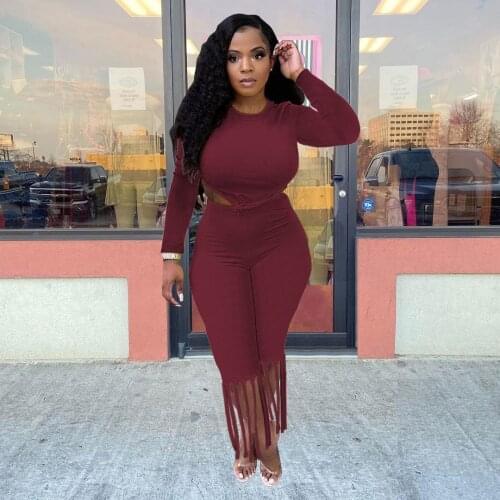 Womens Tracksuit Set Woman 2 Pieces Cute Tassel Suit Autumn New Two-Piece Suit Black 2 Piece Sets Womens Outfits Fashion Shorts