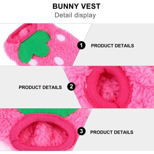 Winter Fleece Bunny Guinea Clothes Small Pet Apparel Costume Pet Vest Hoodie