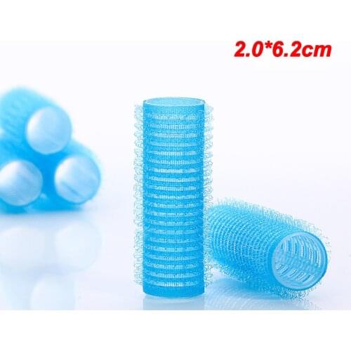 12pcs/set 20mm Self Grip Holding Hair Rollers Hairdressing Curlers Sticky Cling Air Bang Rods Wave Fluffy Self-adhesive 1537