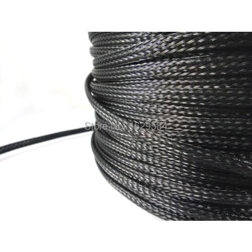 200m 12mm Expandable Braided DENSE PET Sleeving For Cable BLACK