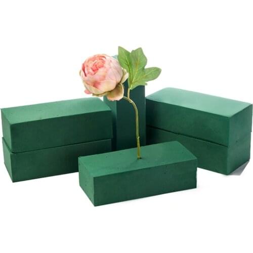 3/6Pcs Garden Flower Foam Block Styrofoam Green Bricks Dry Wet Floral Arrangement Holder Supplies for Florist DIY Craft Wedding