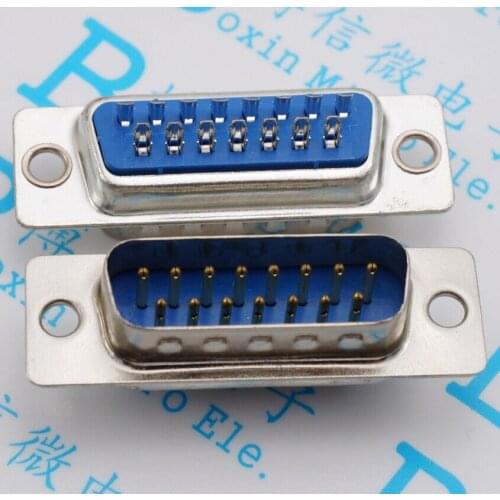 30pcs DB15 male DB15 male head two rows 15-pin plug wire type